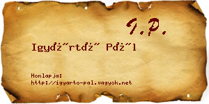 Igyártó Pál névjegykártya